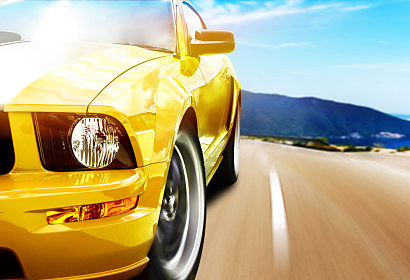 Fototapeta Žlté športové auto 1027